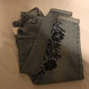 Urban Outfitters Embroidered Jeans NWT